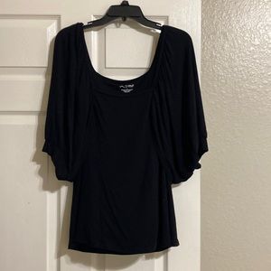Black shirt with square neck line